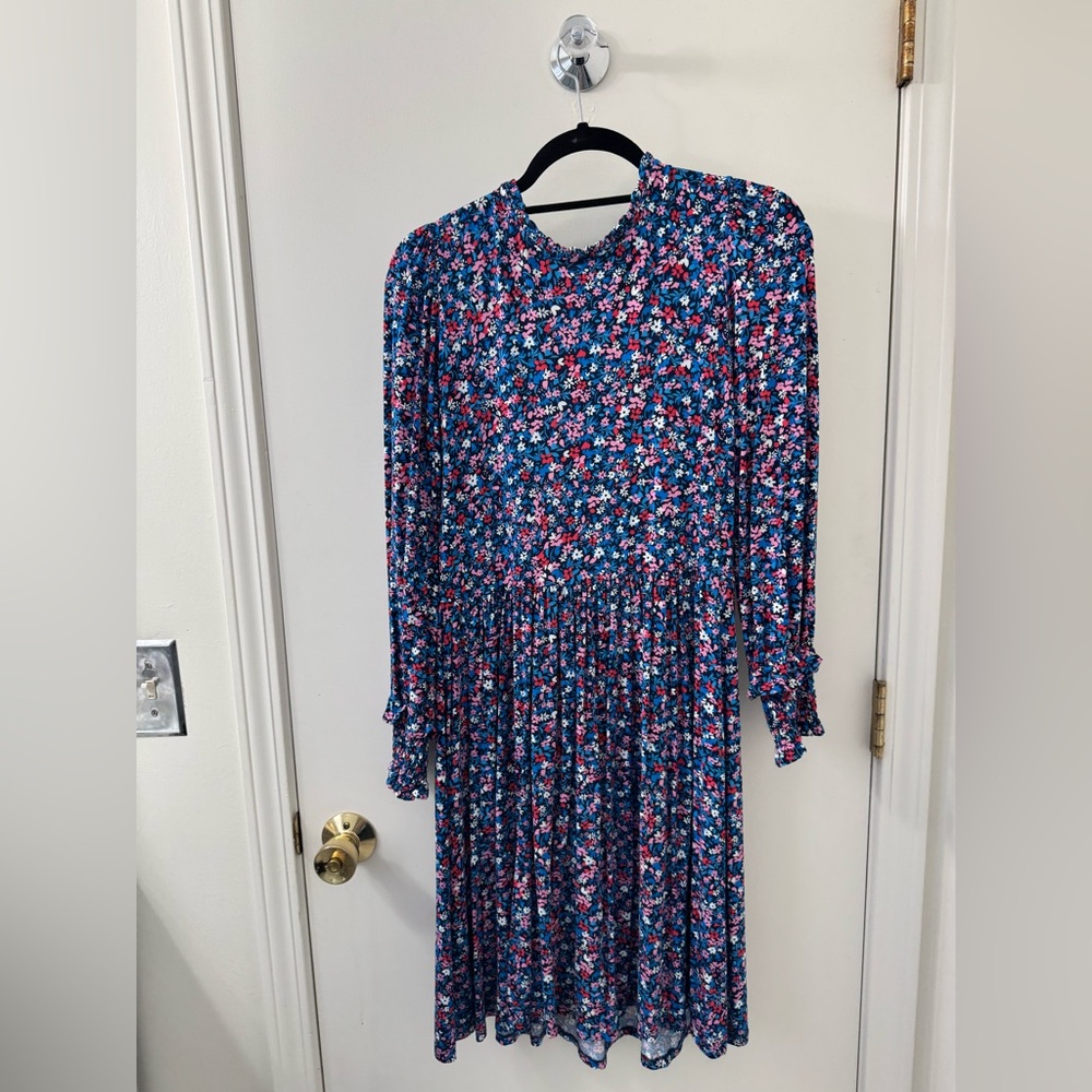 Draper James Multicolor Floral Long Sleeve Swing Dress